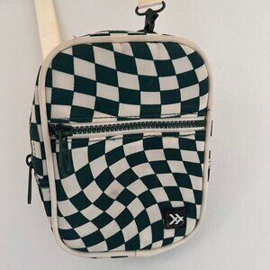 "Thread" Crossbody Bag Green Checkerboard